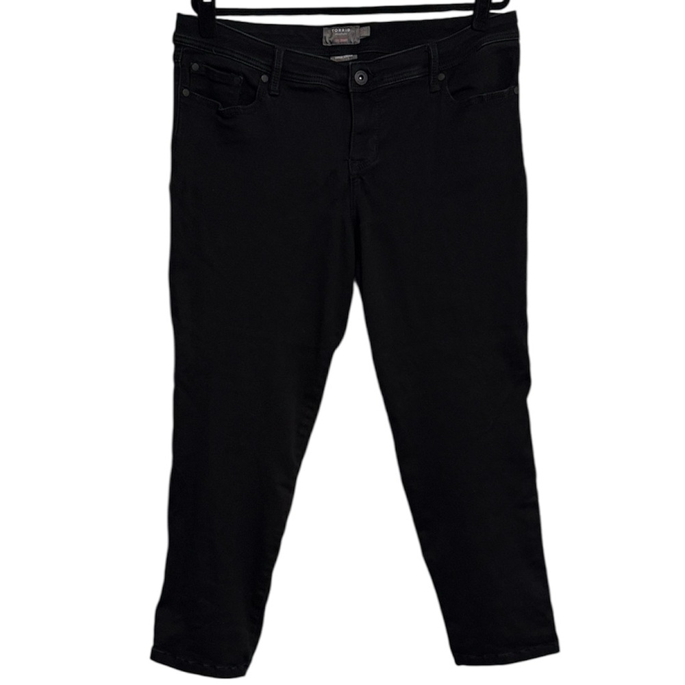 Torrid Luxe Skinny Sateen Stretch Black Jeans